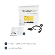 Picture of StarTech.com USB 3.1 to 2.5" SATA Hard Drive Adapter - USB 3.1 Gen 2 10Gbps with UASP External HDD/SSD Storage Converter
