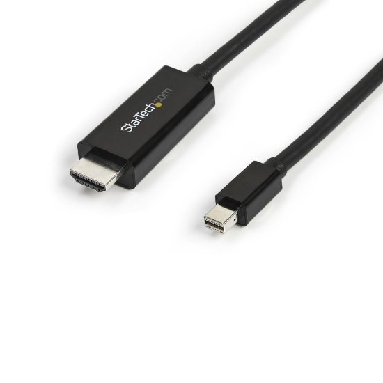 Picture of StarTech.com 10ft (3m) Mini DisplayPort to HDMI Cable - 4K 30Hz Video - mDP to HDMI Adapter Cable - Mini DP or Thunderbolt 1/2 Mac/PC to HDMI Monitor/Display - mDP to HDMI Converter Cord