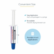 Picture of StarTech.com Thermal Paste, Metal Oxide Compound, Re-sealable Syringe (1.5g), CPU Heat Sink Thermal Grease Paste