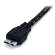 Picture of StarTech.com 0.5m (1.5ft) Black SuperSpeed USB 3.0 Cable A to Micro B - M/M