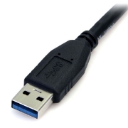 Picture of StarTech.com 0.5m (1.5ft) Black SuperSpeed USB 3.0 Cable A to Micro B - M/M