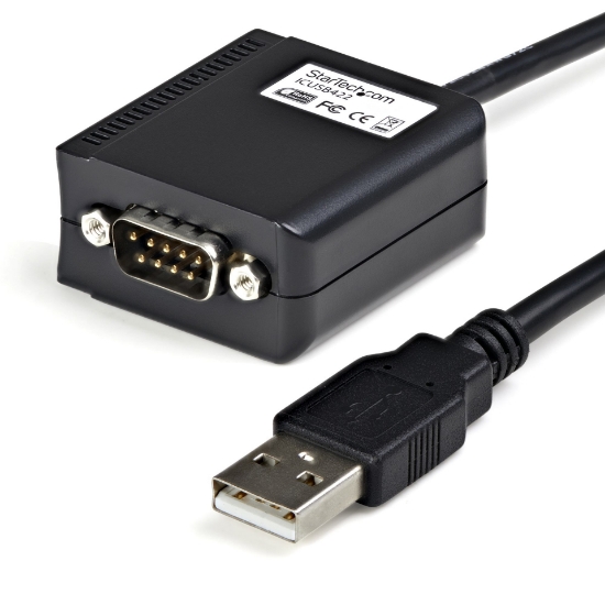 Picture of StarTech.com 6ft (1.8m) 1-Port Professional RS422/485 USB Serial Cable Adapter with COM Retention, USB to RS422 Adapter - TAA
