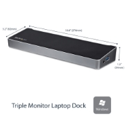 Picture of StarTech.com Triple-Monitor USB 3.0 Docking Station - 1x HDMI - 2x DisplayPort