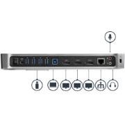 Picture of StarTech.com Triple-Monitor USB 3.0 Docking Station - 1x HDMI - 2x DisplayPort