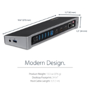 Picture of StarTech.com Triple-Monitor USB 3.0 Docking Station - 1x HDMI - 2x DisplayPort