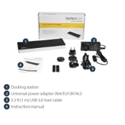 Picture of StarTech.com Triple-Monitor USB 3.0 Docking Station - 1x HDMI - 2x DisplayPort