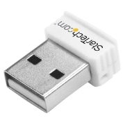 Picture of StarTech.com USB 150Mbps Mini Wireless N Network Adapter - 802.11n/g 1T1R USB WiFi Adapter - White