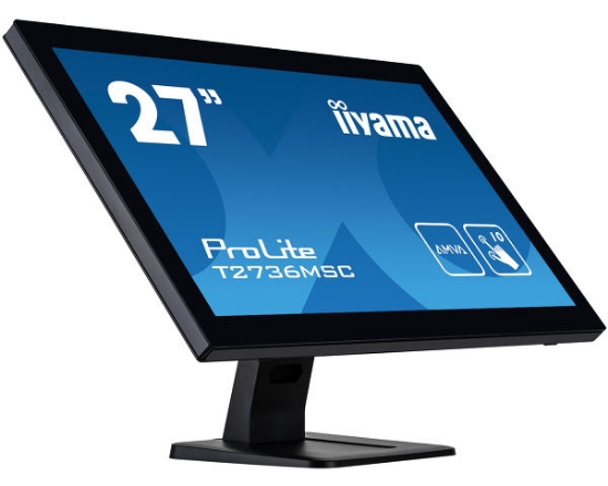 Picture of iiyama ProLite T2752MSC-B1 computer monitor 68.6 cm (27") 1920 x 1080 pixels Full HD LED Touchscreen Black
