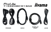 Picture of iiyama ProLite T1932MSC-W1SAG computer monitor 48.3 cm (19") 1280 x 1024 pixels Full HD LED Touchscreen Tabletop White