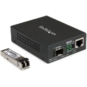 Picture of StarTech.com Gigabit Ethernet Fiber Media Converter - Compact - 850nm MM LC - 550m