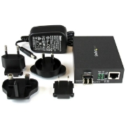 Picture of StarTech.com Gigabit Ethernet Fiber Media Converter - Compact - 850nm MM LC - 550m