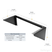 Picture of StarTech.com 4U 19in Steel Vertical Wall Mount Equipment Rack Bracket