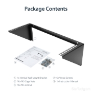 Picture of StarTech.com 4U 19in Steel Vertical Wall Mount Equipment Rack Bracket