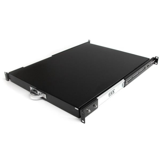 Picture of StarTech.com 22in Black Deep Sliding Server Rack Cabinet Shelf