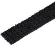 Picture of StarTech.com 50ft Hook and Loop Roll - Cut-to-Size Reusable Cable Ties - Bulk Industrial Wire Fastener Tape /Adjustable Fabric Wraps Black / Resuable Self Gripping Cable Management Straps