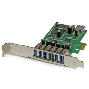 Picture of StarTech.com 7-Port PCI Express USB 3.0 Card - Standard and Low-Profile Design