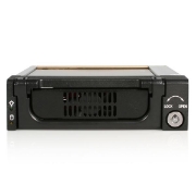 Picture of StarTech.com Black Aluminum 5.25in Rugged SATA Hard Drive Mobile Rack Drawer