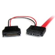 Picture of StarTech.com 0.5m Slimline SATA Female to SATA with SATA Power Cable Adapter