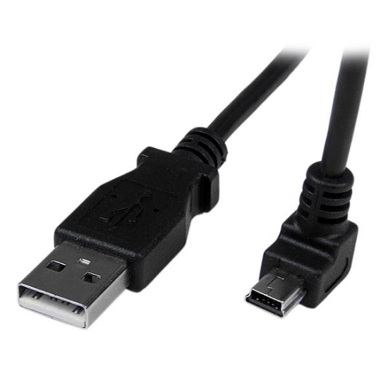 Picture of StarTech.com 2m Mini USB Cable - A to Down Angle Mini B