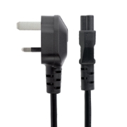 Picture of StarTech.com 3ft (1m) UK Laptop Power Cable, BS 1363 to C5 (Clover Leaf), 2.5A 250V, 18AWG, UK Laptop Replacement Cord, Printer Power Cable, Laptop Charger Cord, Laptop Power Brick Cord