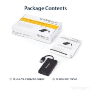 Picture of StarTech.com USB 3.0 to DisplayPort Adapter - DisplayLink Certified - 4K 30Hz