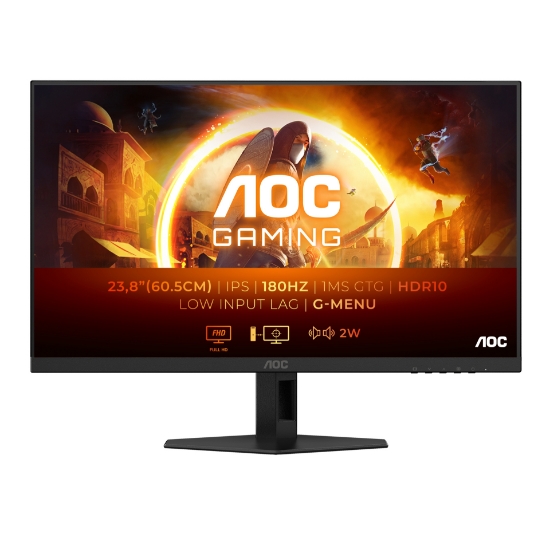 Picture of AOC 24G4XE computer monitor 60.5 cm (23.8") 1920 x 1080 pixels Full HD LCD Black, Grey