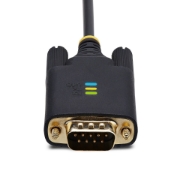 Picture of StarTech.com 10ft (3m) USB to Serial Adapter Cable, COM Retention, Interchangeable Screws/Nuts, USB-A to DB9 RS232, FTDI IC, ESD Protection, Windows/macOS/Linux