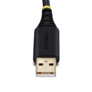 Picture of StarTech.com 10ft (3m) USB to Serial Adapter Cable, COM Retention, Interchangeable Screws/Nuts, USB-A to DB9 RS232, FTDI IC, ESD Protection, Windows/macOS/Linux