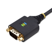 Picture of StarTech.com 10ft (3m) USB to Serial Adapter Cable, COM Retention, Interchangeable Screws/Nuts, USB-A to DB9 RS232, FTDI IC, ESD Protection, Windows/macOS/Linux