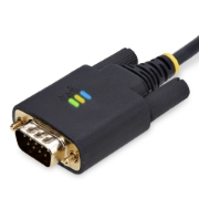 Picture of StarTech.com 10ft (3m) USB to Serial Adapter Cable, COM Retention, Interchangeable Screws/Nuts, USB-A to DB9 RS232, FTDI IC, ESD Protection, Windows/macOS/Linux