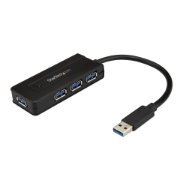Picture of StarTech.com 4 Port USB 3.0 Hub (SuperSpeed 5Gbps) with Fast Charge – Portable USB 3.1 Gen 1 Type-A Laptop/Desktop Hub - USB Bus Power or Self Powered for High Performance – Mini/Compact~4 Port USB 3.0 Hub (SuperSpeed 5Gbps) with Fast Charge – Portable USB 3.2 Gen1 Type-A Laptop/Desktop Hub - USB Bus Power or Self Powered for High Performance – Mini/Compact