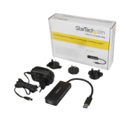 Picture of StarTech.com 4 Port USB 3.0 Hub (SuperSpeed 5Gbps) with Fast Charge – Portable USB 3.1 Gen 1 Type-A Laptop/Desktop Hub - USB Bus Power or Self Powered for High Performance – Mini/Compact~4 Port USB 3.0 Hub (SuperSpeed 5Gbps) with Fast Charge – Portable USB 3.2 Gen1 Type-A Laptop/Desktop Hub - USB Bus Power or Self Powered for High Performance – Mini/Compact