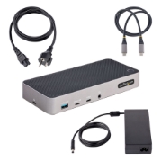 Picture of StarTech.com USB-C Triple Monitor Docking Station - HDMI/DP Triple 4k USB-C Dock - 5x USB Hub - GbE - 100W PD - Universal Multi Monitor Docking Station - Thunderbolt 3/4 Compatible