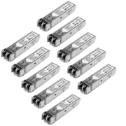 Picture of StarTech.com HP J4858C Compatible SFP Transceiver Module - 1000BASE-SX- 10 Pack~10 pack HPE J4858C Compatible SFP Module - 1000BASE-SX - 1GbE Multi Mode Fiber Optic Transceiver - 1GE Gigabit Ethernet SFP - LC 550m - 850nm - DDM HPE 1400, 1700, 1820