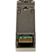 Picture of StarTech.com 10 Gigabit Fiber SFP+ Transceiver Module - HP 455883-B21 Compatible - MM LC with DDM - 300 m~HPE 455883-B21 Compatible SFP+ Module - 10GBASE-SR - 10GbE Multi Mode Fiber Optic Transceiver - 10GE Gigabit Ethernet SFP+ - LC 300m - 850nm - DDM HPE 6120XG, 6120G, Flex Fabric
