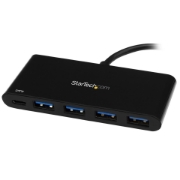 Picture of StarTech.com 4 Port USB C Hub with 4 USB Type-A Ports (USB 3.0 SuperSpeed 5Gbps) - 60W Power Delivery Passthrough Charging - USB 3.1 Gen 1/USB 3.2 Gen 1 Laptop Hub Adapter - MacBook, Dell~4 Port USB C Hub with 4 USB Type-A Ports (USB 3.0 SuperSpeed 5Gbps) - 60W Power Delivery Passthrough Charging - USB 3.2 Gen 1 Laptop Hub Adapter - MacBook, Dell