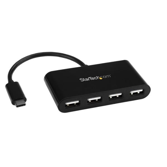Picture of StarTech.com 4-Port USB-C Hub - Mini Hub - USB-C to 4x USB-A - USB 2.0