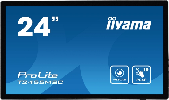 Picture of iiyama T2455MSC-B1 Signage Display Digital signage flat panel 61 cm (24") LED 400 cd/m² Full HD Black Touchscreen