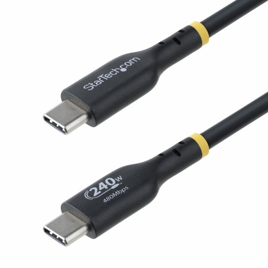 Picture of StarTech.com 3m USB-C Charging Cable, USB-IF Certified USB C Cable, 240W PD EPR, USB 2.0 Type-C Laptop Charger Cord, USB-C Data Transfer Cable, TPE Jacket, M/M