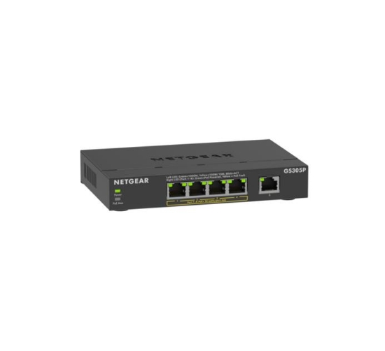 Picture of NETGEAR GS305Pv3 Unmanaged Gigabit Ethernet (10/100/1000) Power over Ethernet (PoE) Black