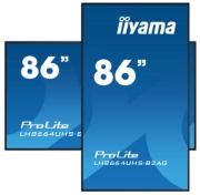 Picture of iiyama LH8664UHS-B2AG Signage Display Digital signage flat panel 2.18 m (86") Wi-Fi 500 cd/m² 4K Ultra HD Black Built-in processor Android 24/7