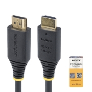 Picture of StarTech.com 1.6ft (50cm) Premium Certified High Speed HDMI Cable, 4K 60Hz/1440p 144Hz, HDR10/HDCP 2.2/ARC, 18Gbps, UHD HDMI 2.0 Cord for TV/Monitor/Display, TPE Jacket