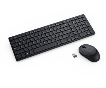 Show details for DELL KM555 keyboard Mouse included Universal RF Wireless + Bluetooth QWERTY US International Black Picture of DELL KM555 keyboard Mouse included Universal RF Wireless + Bluetooth QWERTY US International Black