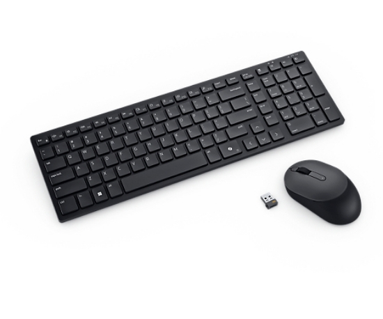 Picture of DELL KM555 keyboard Mouse included Universal RF Wireless + Bluetooth QWERTY US International Black