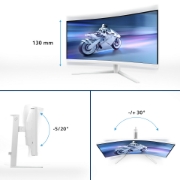 Picture of Philips 34M2C5501A/00 computer monitor 86.4 cm (34") 3440 x 1440 pixels Wide Quad HD LCD White