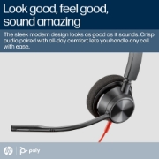 Picture of POLY Blackwire 3320 Stereo Microsoft Teams Certified USB-C Headset +USB-C/A Adapter