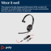 Picture of POLY Blackwire 5210 Monaural USB-C Headset +3.5mm Plug +USB-C/A Adapter