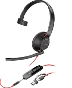 Picture of POLY Blackwire 5210 Monaural USB-C Headset +3.5mm Plug +USB-C/A Adapter