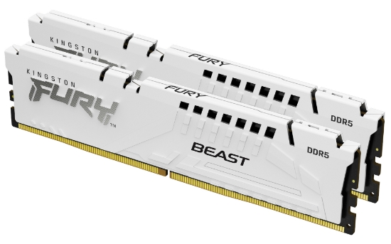 Picture of Kingston Technology FURY Beast 32GB 5200MT/s DDR5 CL36 DIMM (Kit of 2) White EXPO