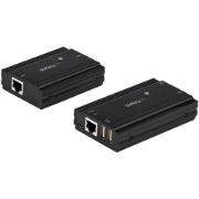 Picture of StarTech.com 4-Port USB 2.0 Extender Hub over Single CAT5e/CAT6 Ethernet Cable (RJ45) - 330ft (100m) - USB Extender Hub Adapter Kit - Metal Housing - Externally Powered - 480 Mbps